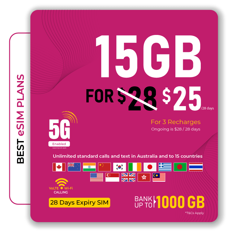 Skytel 15GB Prepaid eSIM Australia Plan